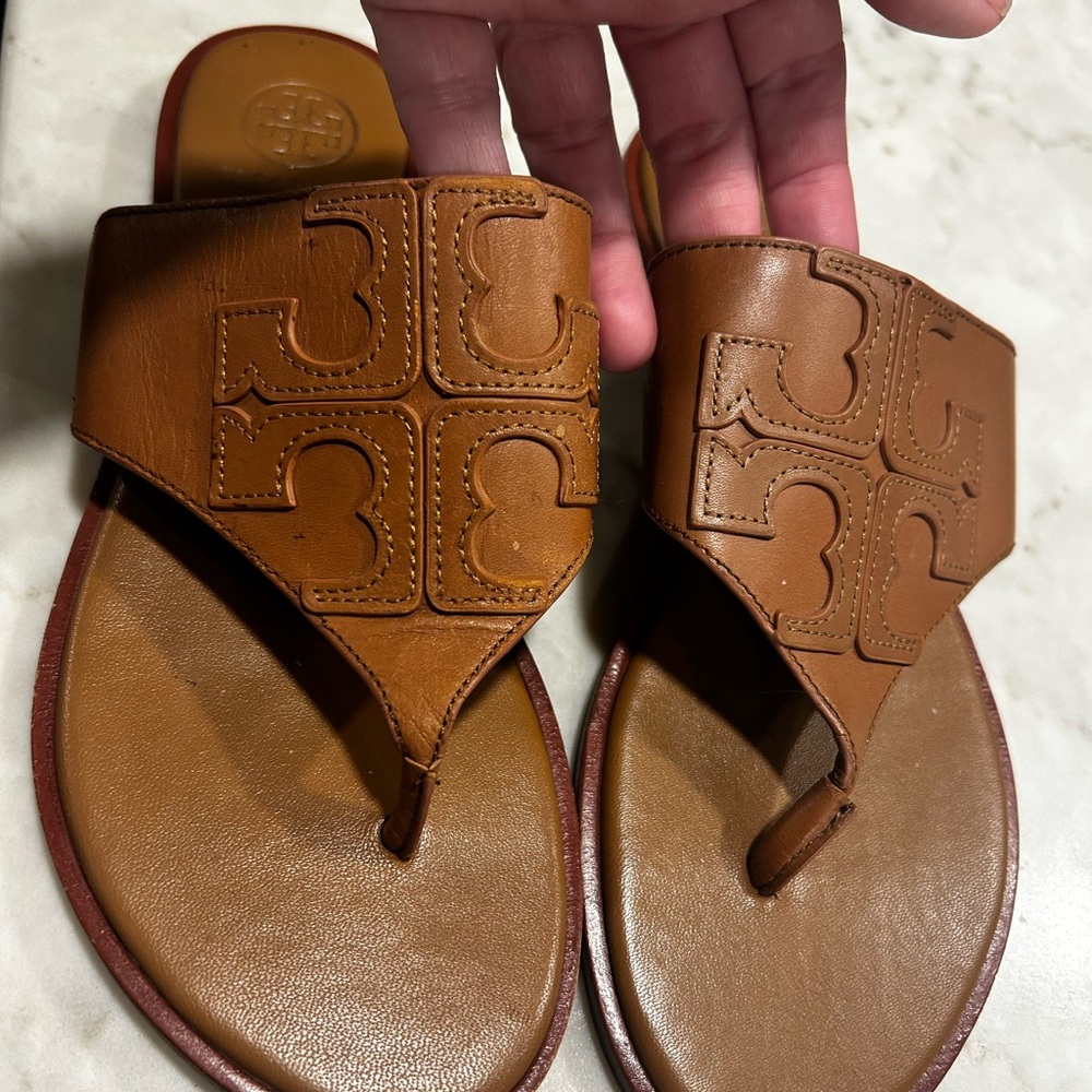 Brown Leather Sandals Sz 6, Tory Burch